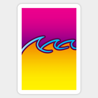 Wave on Beautiful Gradient Sticker